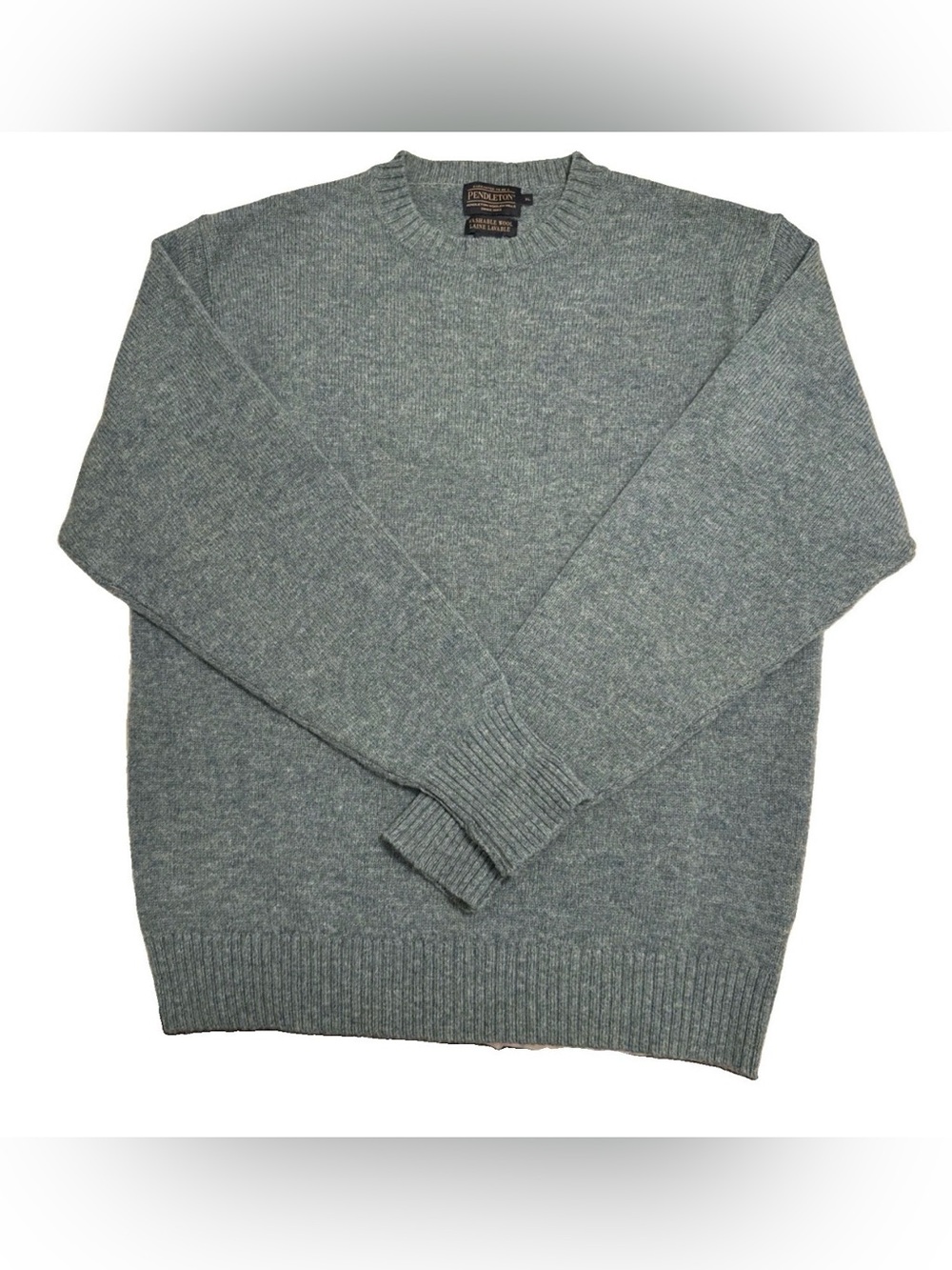 Pendleton Men's Slate Green Crewneck Wool Sweater XL